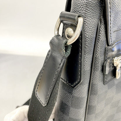 Louis Vuitton Shoulder Bag Damier Graphite Daniel GM Black — view 6