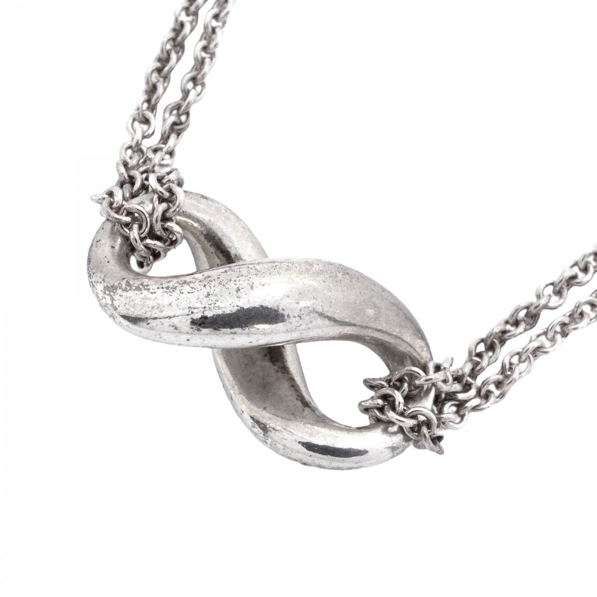 Tiffany & Co Necklace Infinity Double Chain Silver