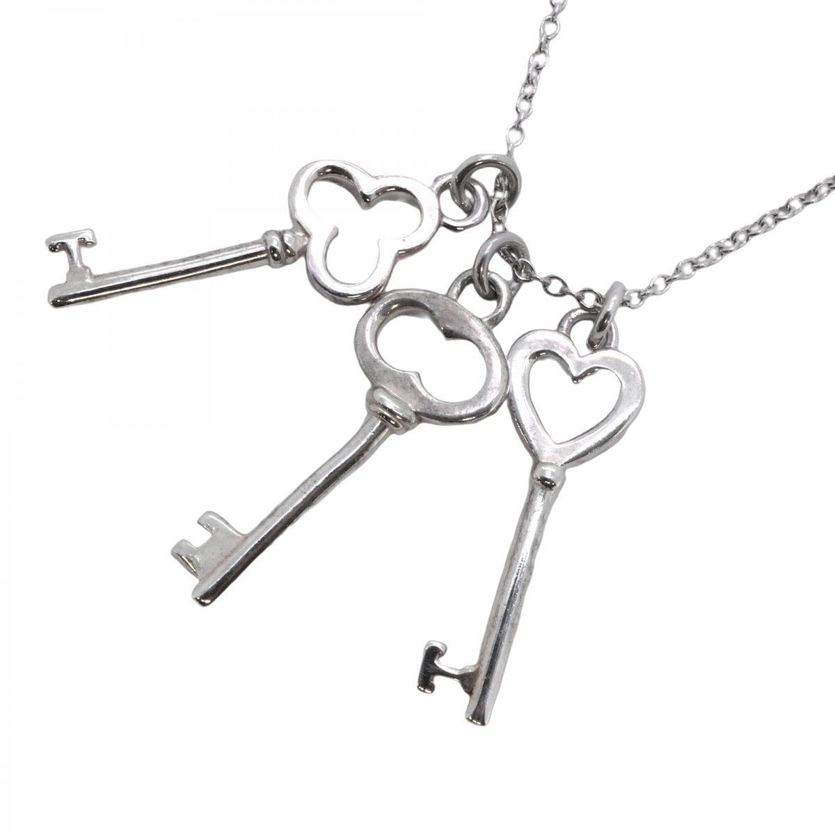 Tiffany & Co Necklace Triple Key Silver