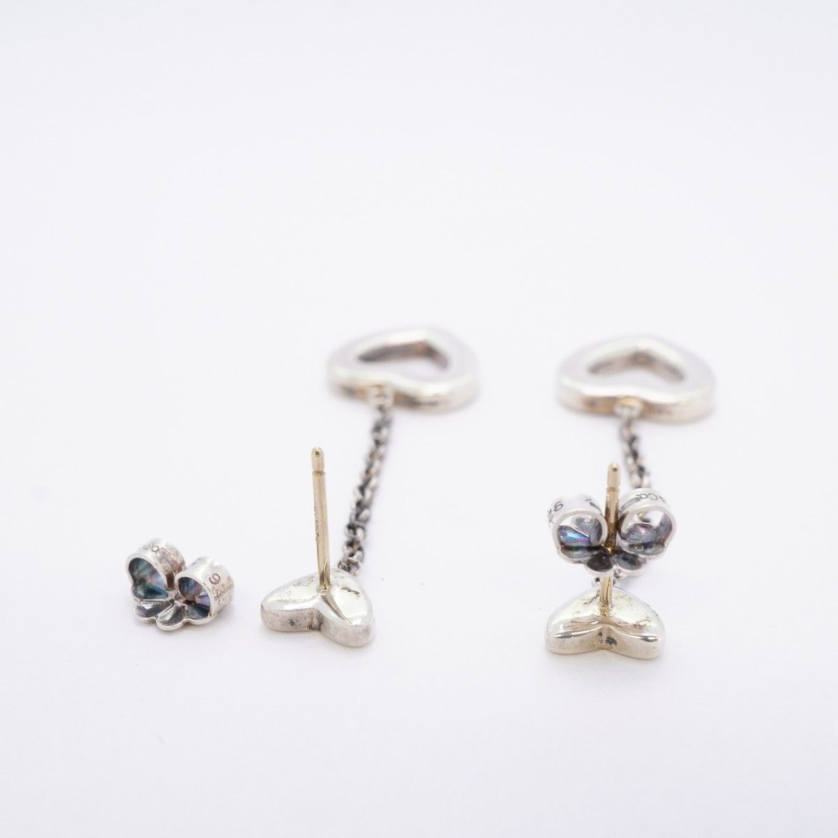Tiffany & Co Earrings Heart Link Drop Silver — view 3
