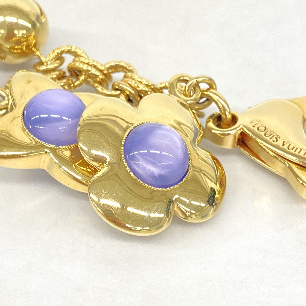 Louis Vuitton Key Holder Charm Bijou Sac Tresor Gold Azur — view 4