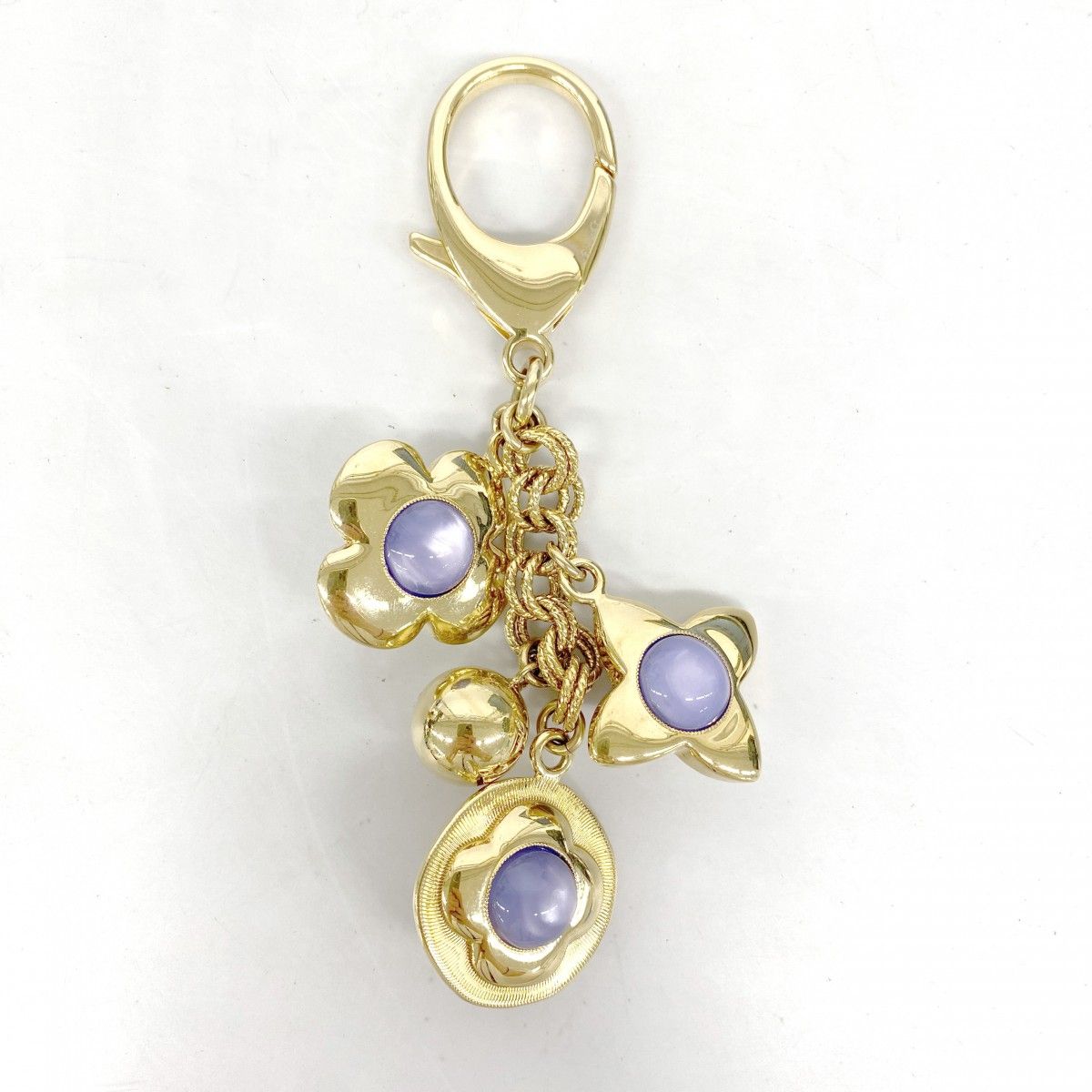 Louis Vuitton Key Holder Charm Bijou Sac Tresor Gold Azur — view 7