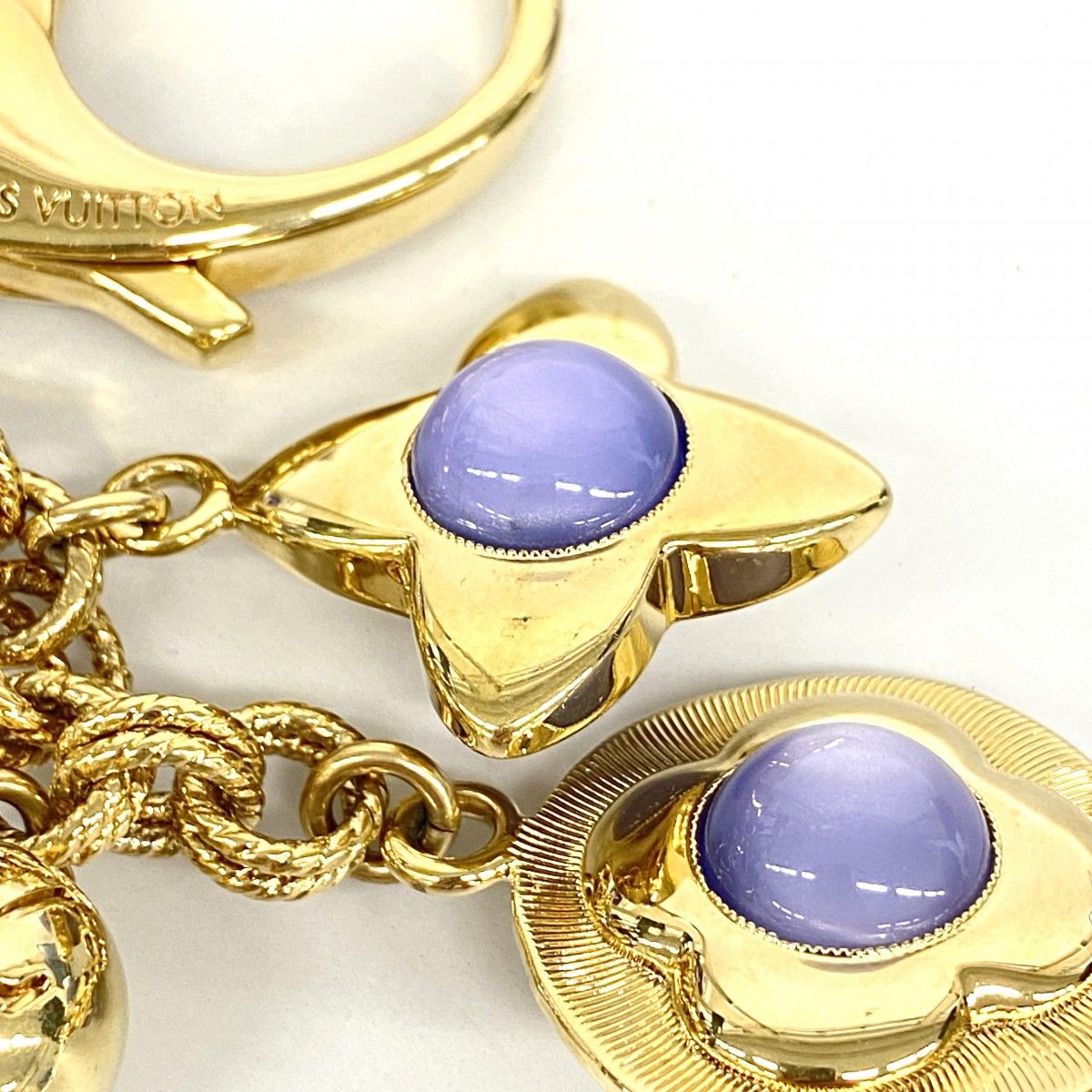 Louis Vuitton Key Holder Charm Bijou Sac Tresor Gold Azur — view 5