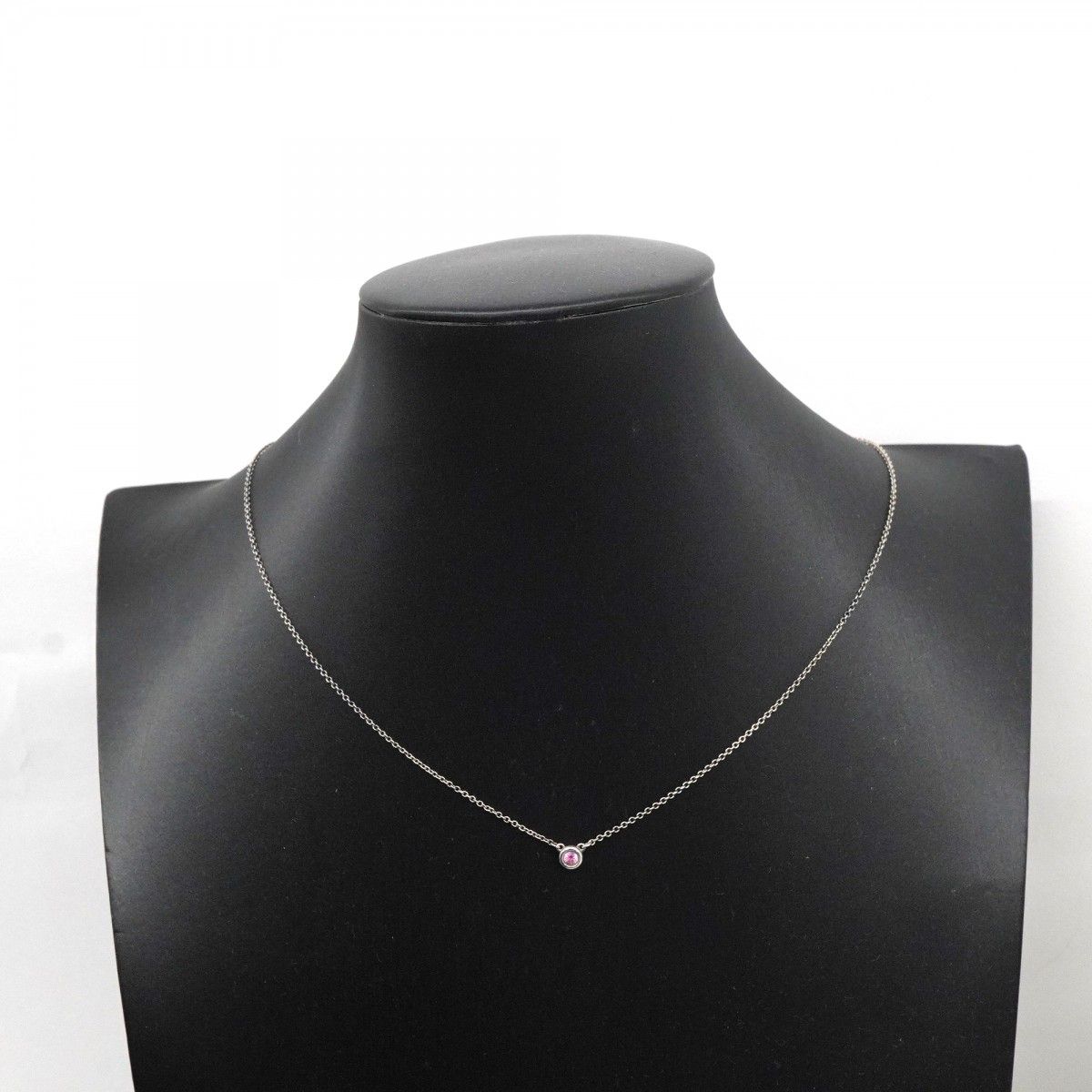Tiffany & Co Necklace by the Yard 925 Sterling Silver Pink Saffiano — view 6