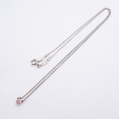 Tiffany & Co Necklace by the Yard 925 Sterling Silver Pink Saffiano — view 3