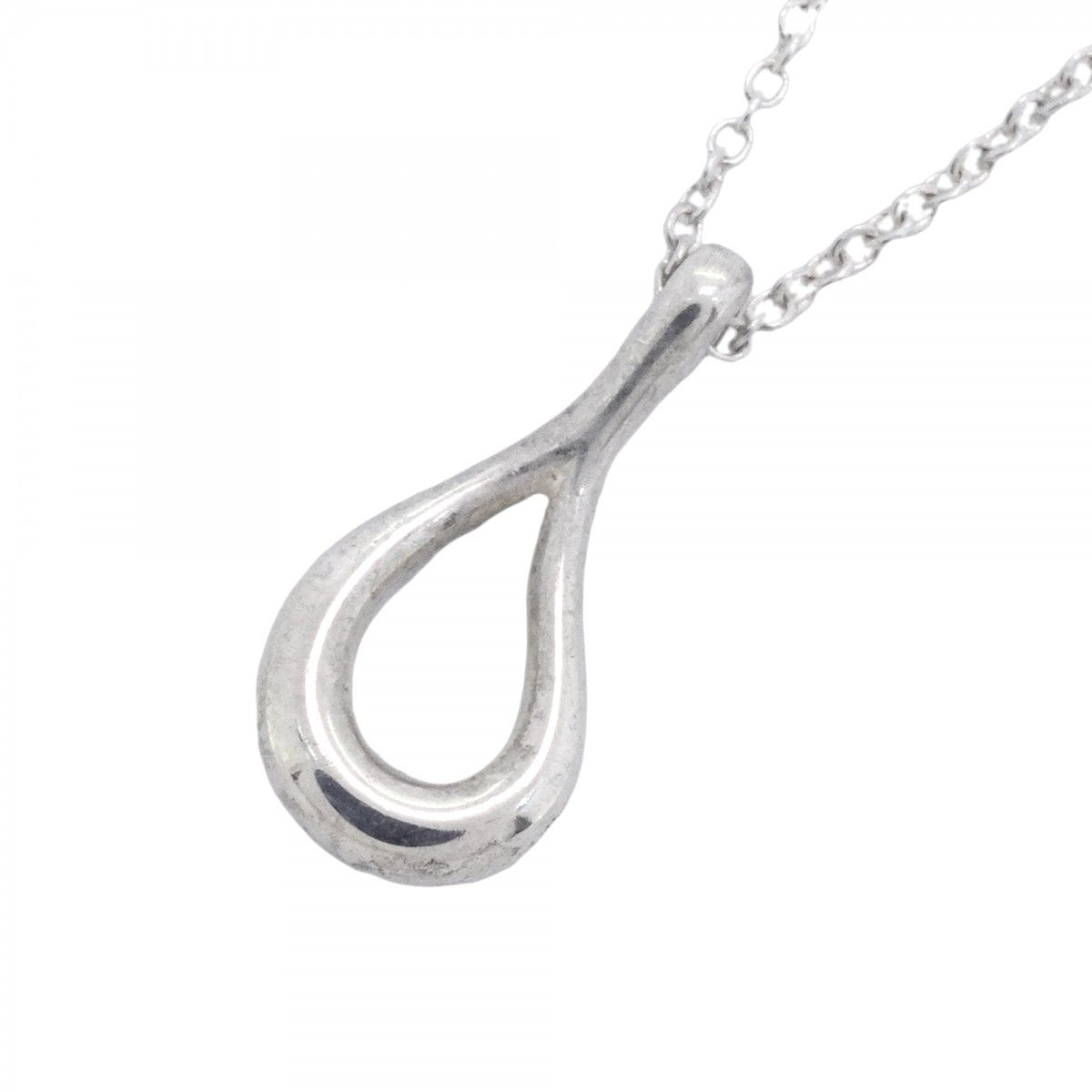 Tiffany & Co Necklace Open Teardrop Silver