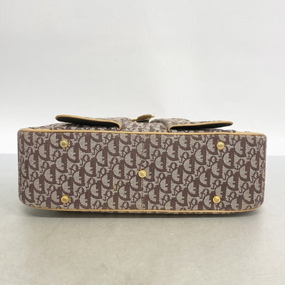 Dior Handbag Trotter Canvas Brown Gold — view 3