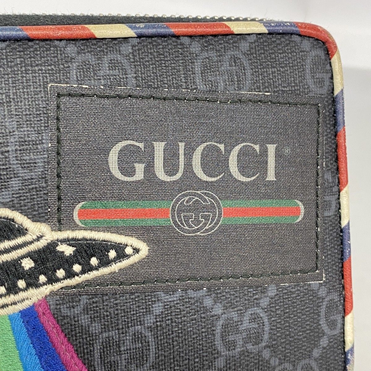 Gucci Wallet GG Supreme Black Silver — view 7