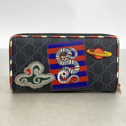 Gucci Wallet GG Supreme Black Silver — view 9