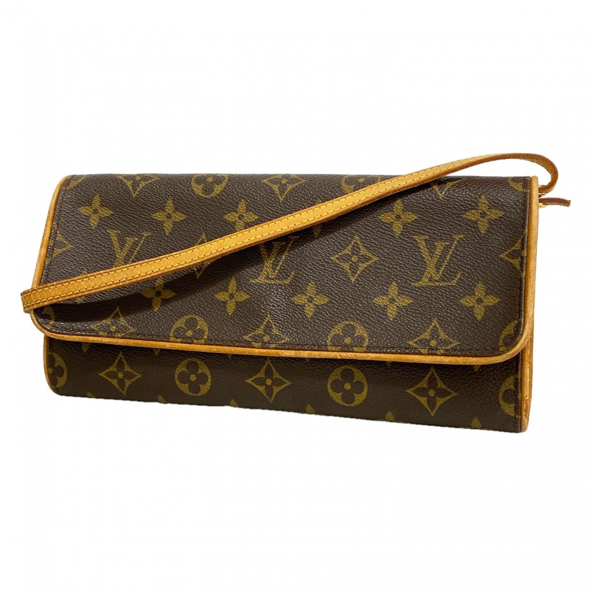 Louis Vuitton Shoulder Bag Monogram Pochette Twin GM Brown