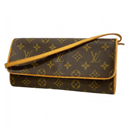 Louis Vuitton Shoulder Bag Monogram Pochette Twin GM Brown
