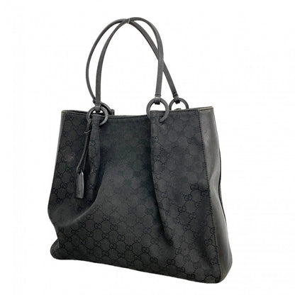 Gucci Tote GG Canvas Black Silver