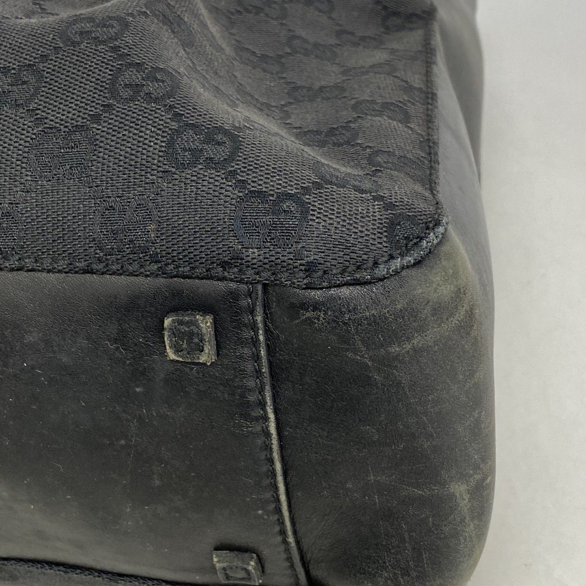 Gucci Tote GG Canvas Black Silver — view 6