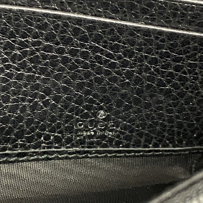 Gucci Wallet GG Marmont Leather Black Gold — view 4