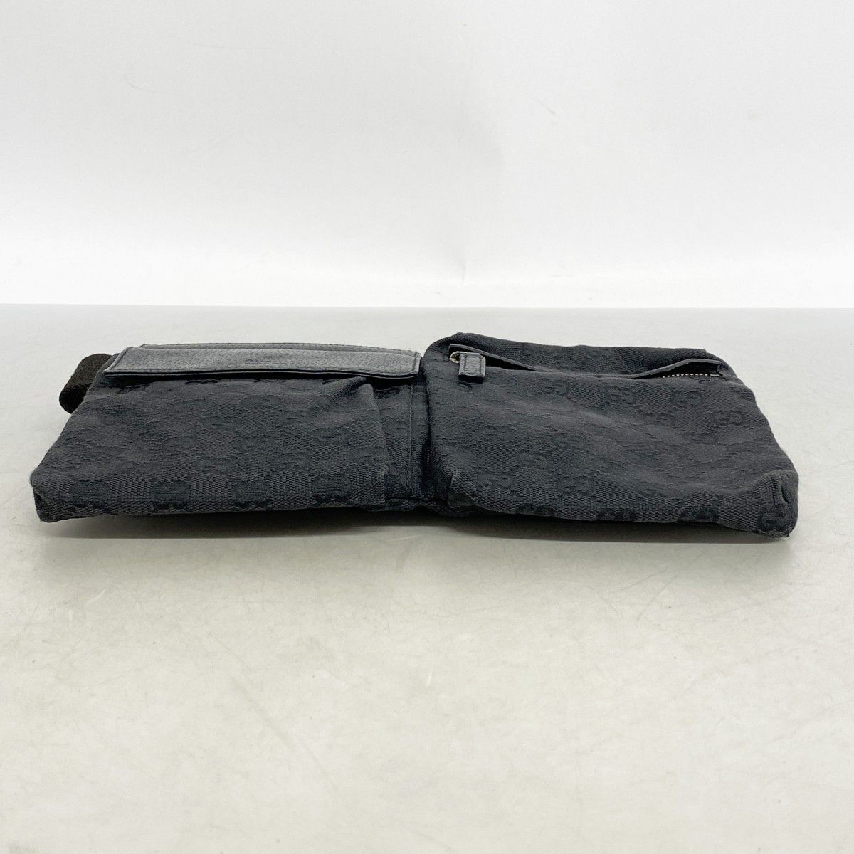 Gucci Waist Bag GG Canvas Black Silver — view 3