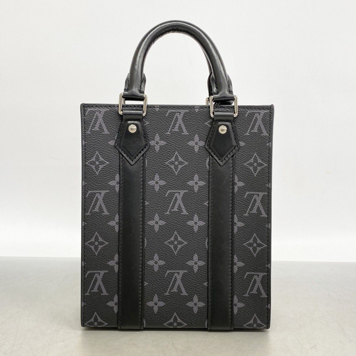 Louis Vuitton Handbag Monogram Eclipse Sac Plat Mini Black — view 8