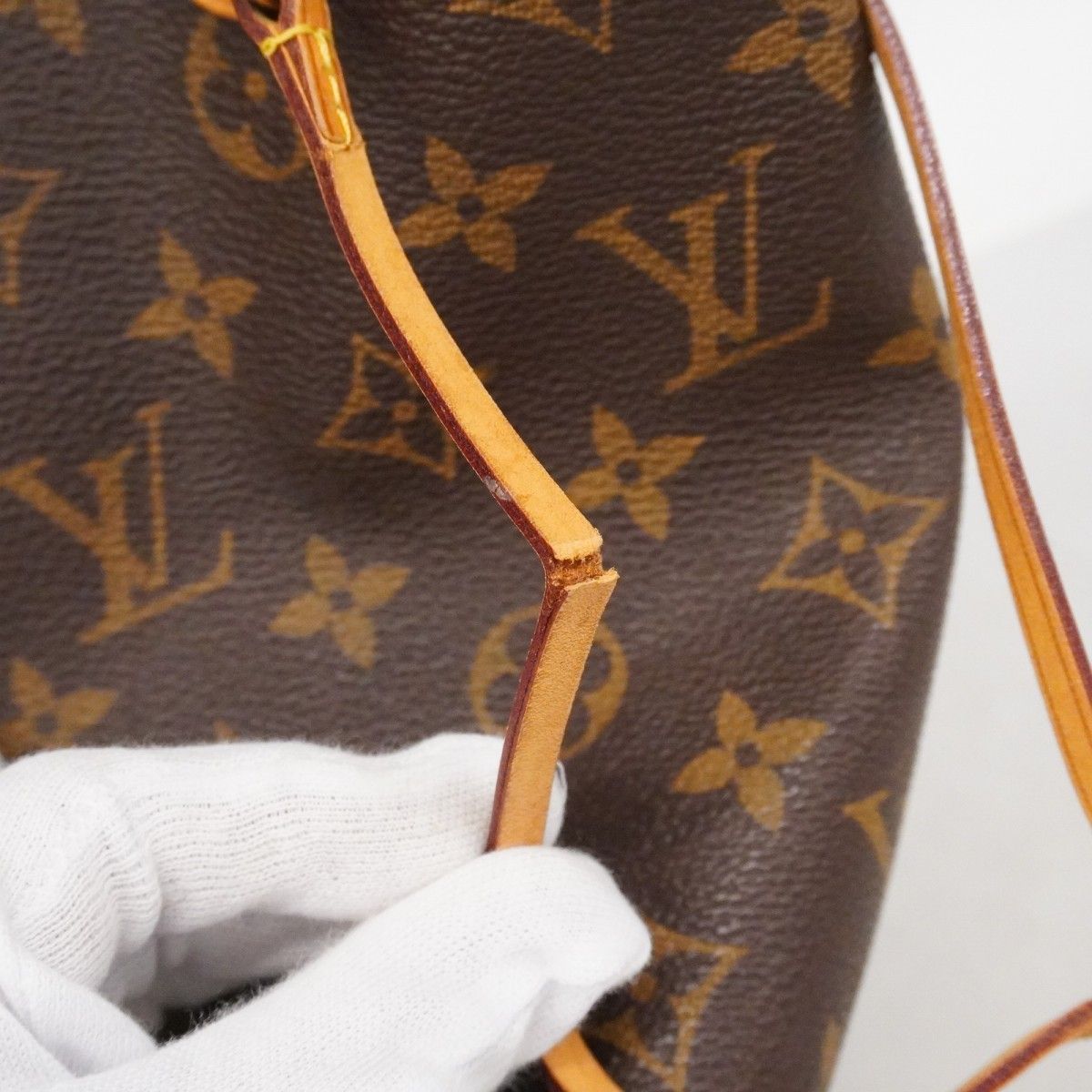 Louis Vuitton Tote Monogram Neverfull Brown Cerise — view 7