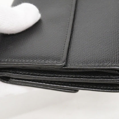 Chanel Trifold Wallet Coco Button Leather Black Champagne Gold — view 7