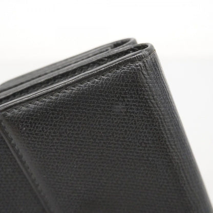 Chanel Trifold Wallet Coco Button Leather Black Champagne Gold — view 8