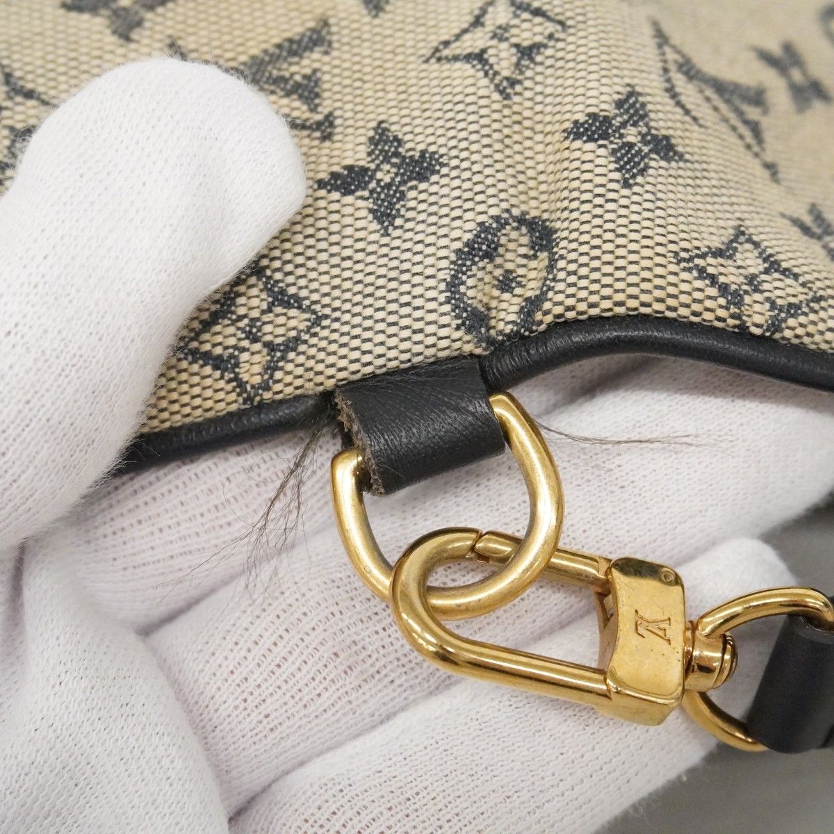 Louis Vuitton Handbag Monogram Mini Francoise Blue 2-Way — view 8