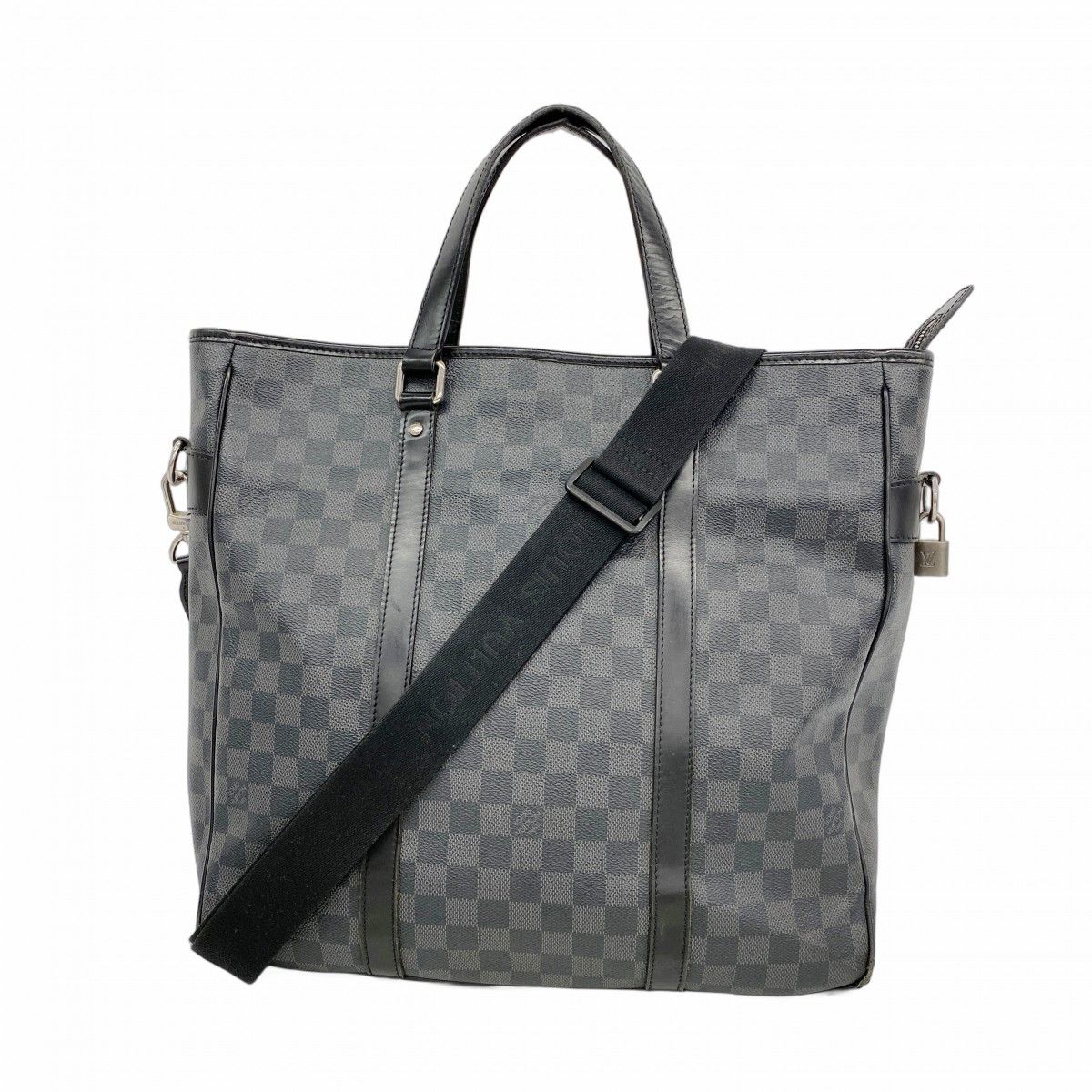 Louis Vuitton Handbag Damier Graphite Tadao Black 2-Way