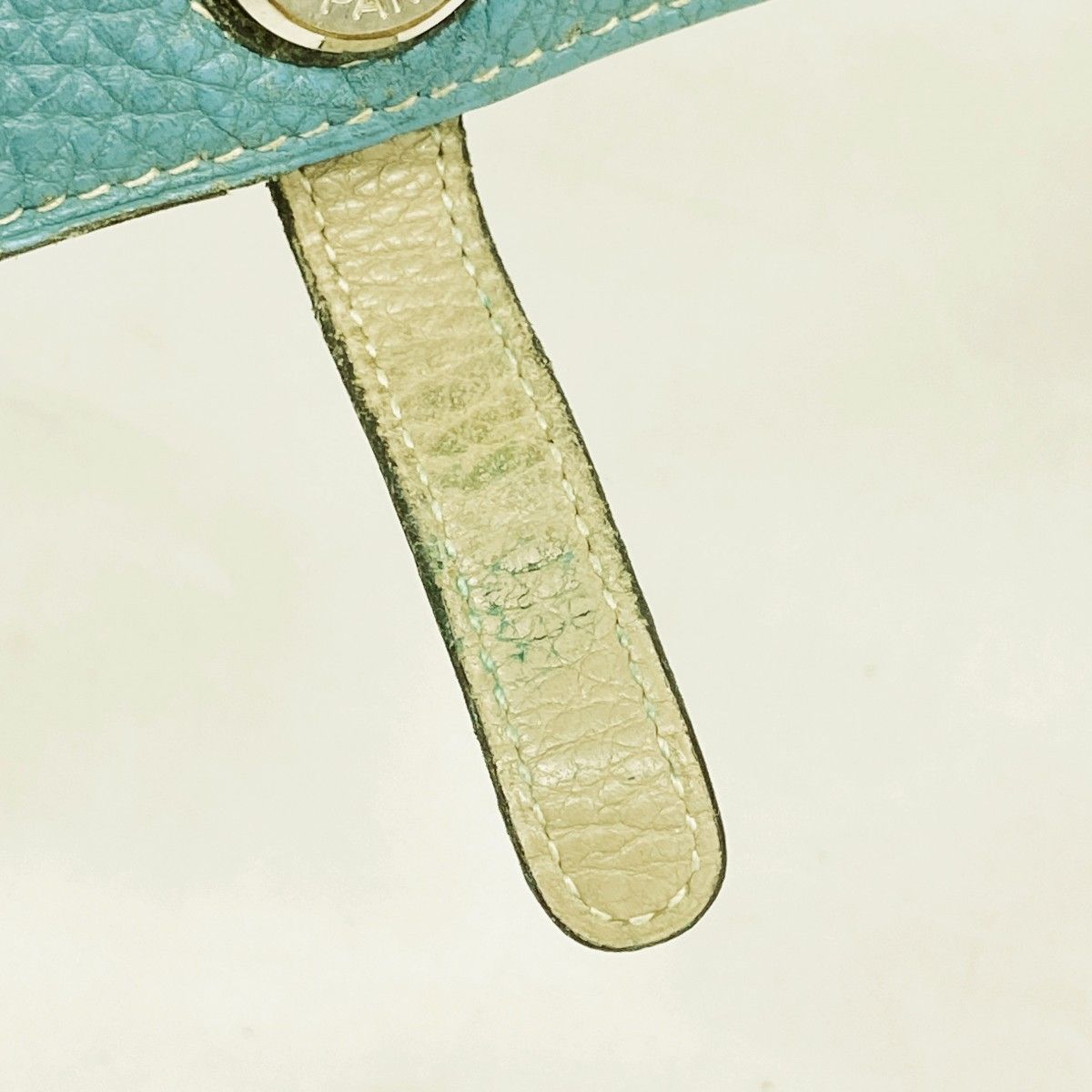 Hermes Wallet Dogon GM Togo Blue Jean Etoupe Silver — view 8