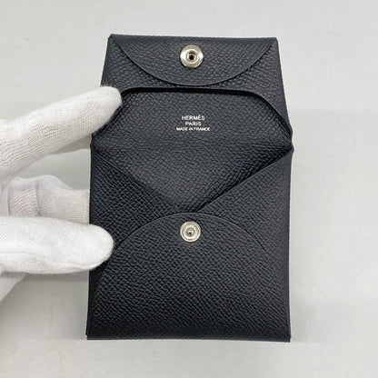 Hermes Coin Case Bastia Veau Epsom Black Silver — view 3