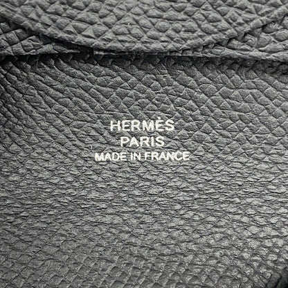 Hermes Coin Case Bastia Veau Epsom Black Silver — view 4