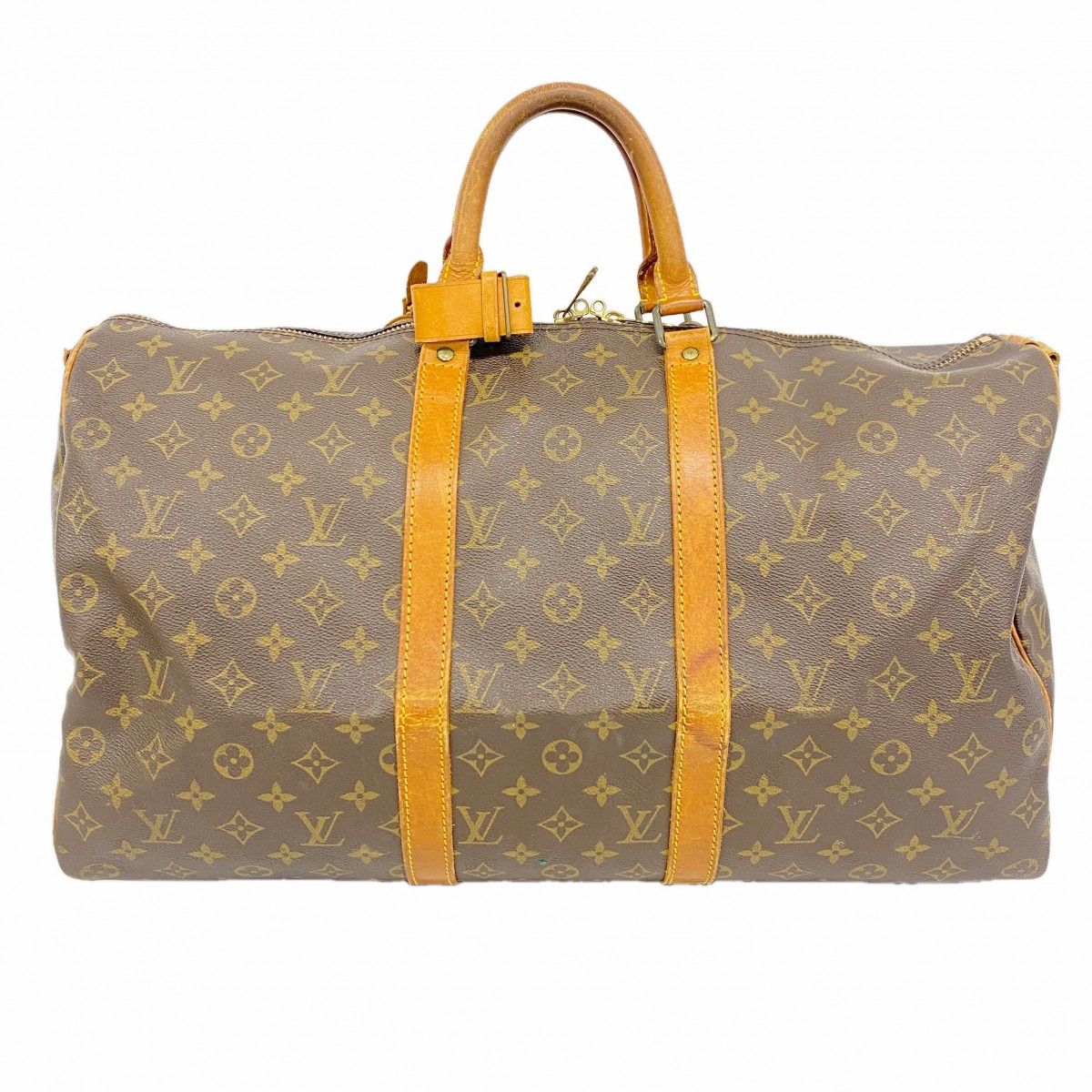 Louis Vuitton Boston Bag Monogram Keepall Bandouliere 50 Brown