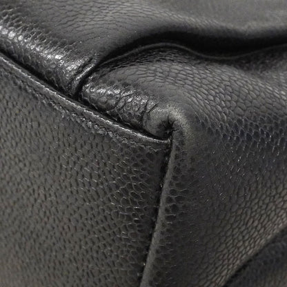 Chanel Chain Tote Caviar Leather Black Gold — view 6
