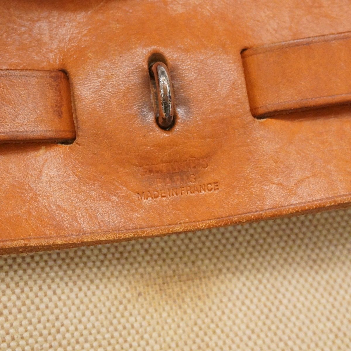 Hermes Handbag Toile Ash Natural Silver 2-Way — view 5