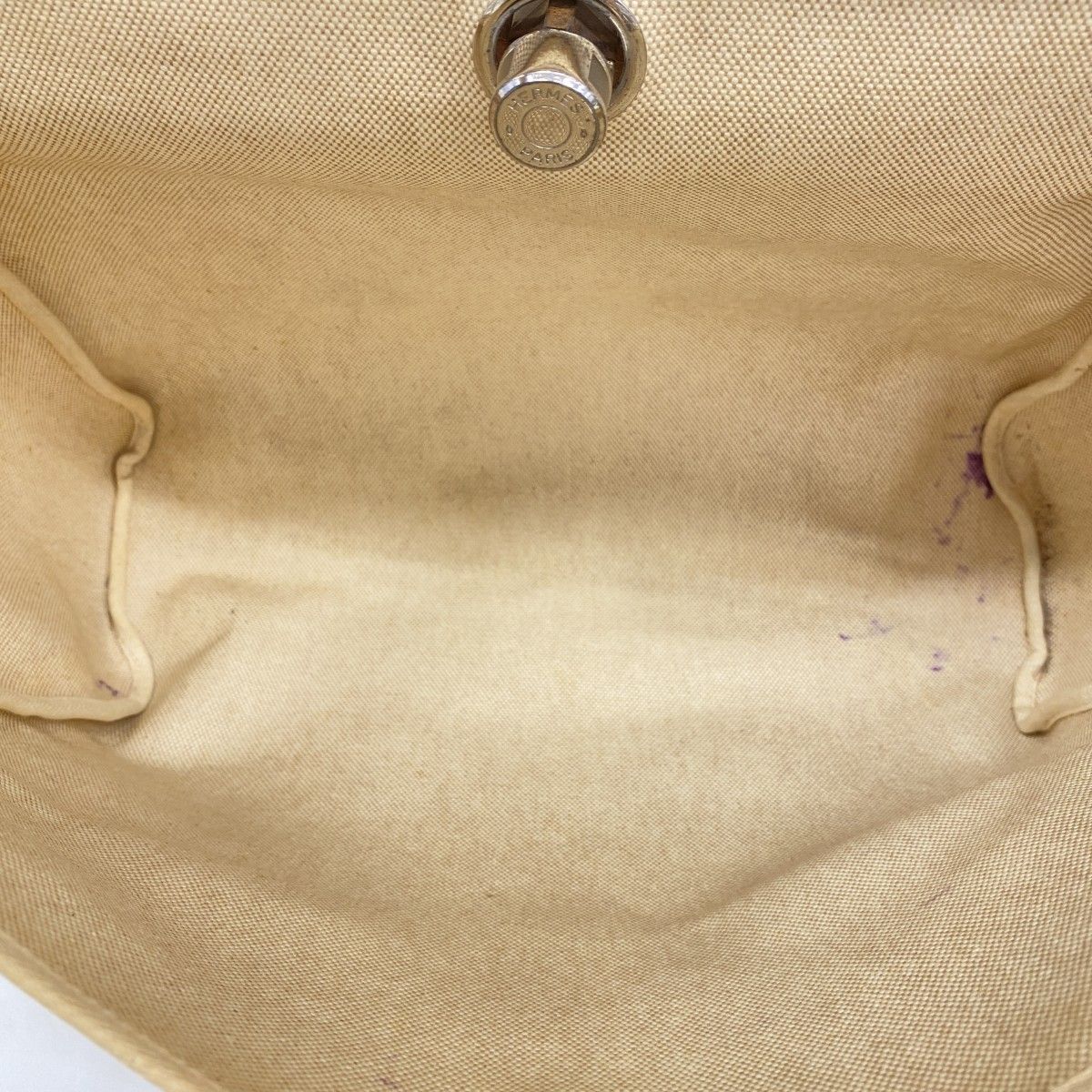 Hermes Handbag Toile Ash Natural Silver 2-Way — view 4