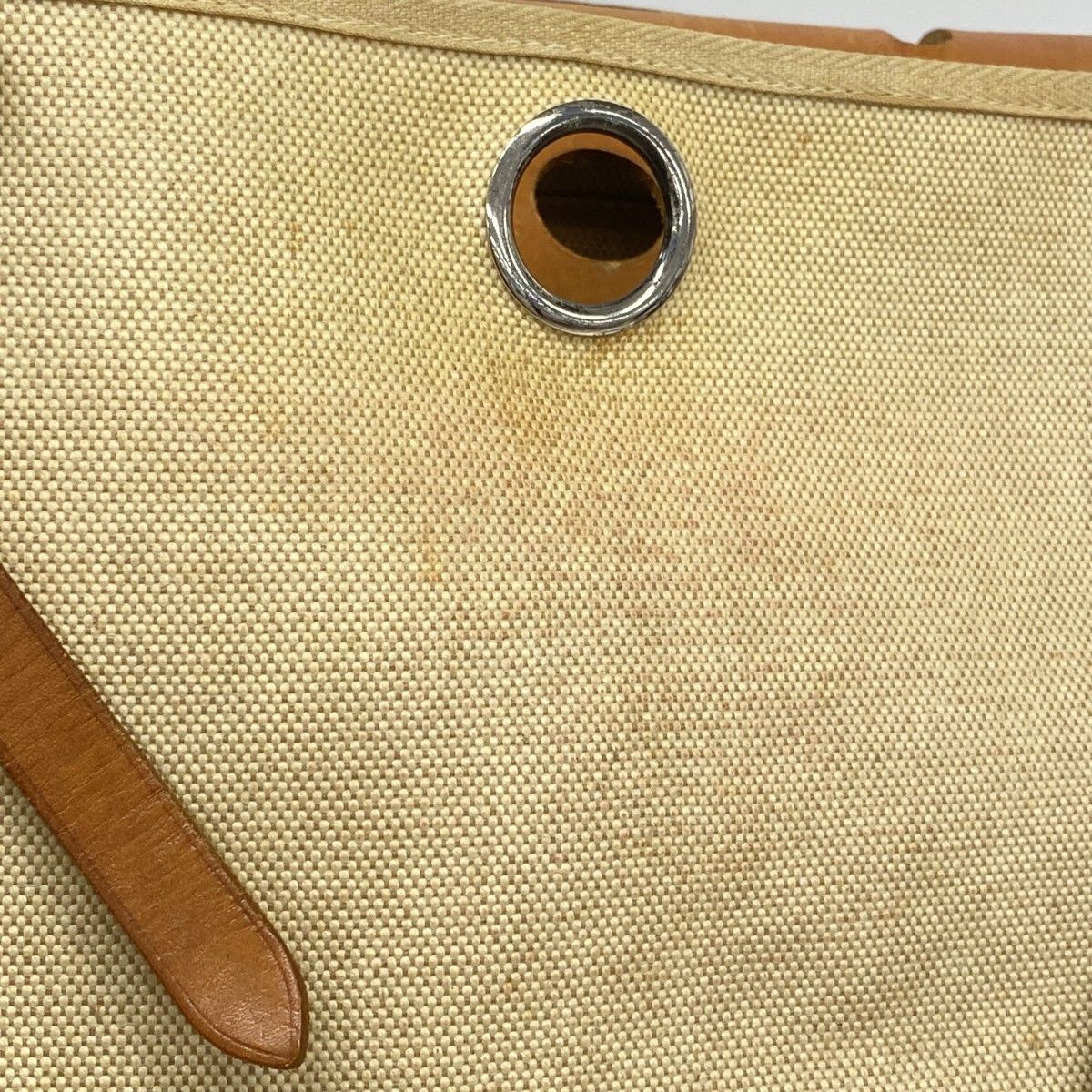 Hermes Handbag Toile Ash Natural Silver 2-Way — view 9