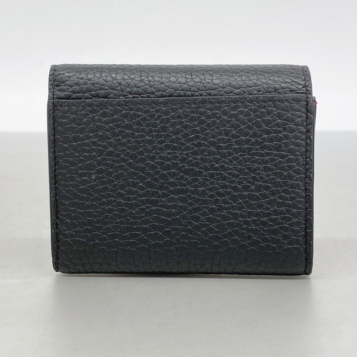 Louis Vuitton Trifold Wallet Taurillon Portefeuille Capucines XS Noir — view 8