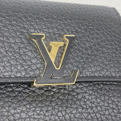 Louis Vuitton Trifold Wallet Taurillon Portefeuille Capucines XS Noir — view 7