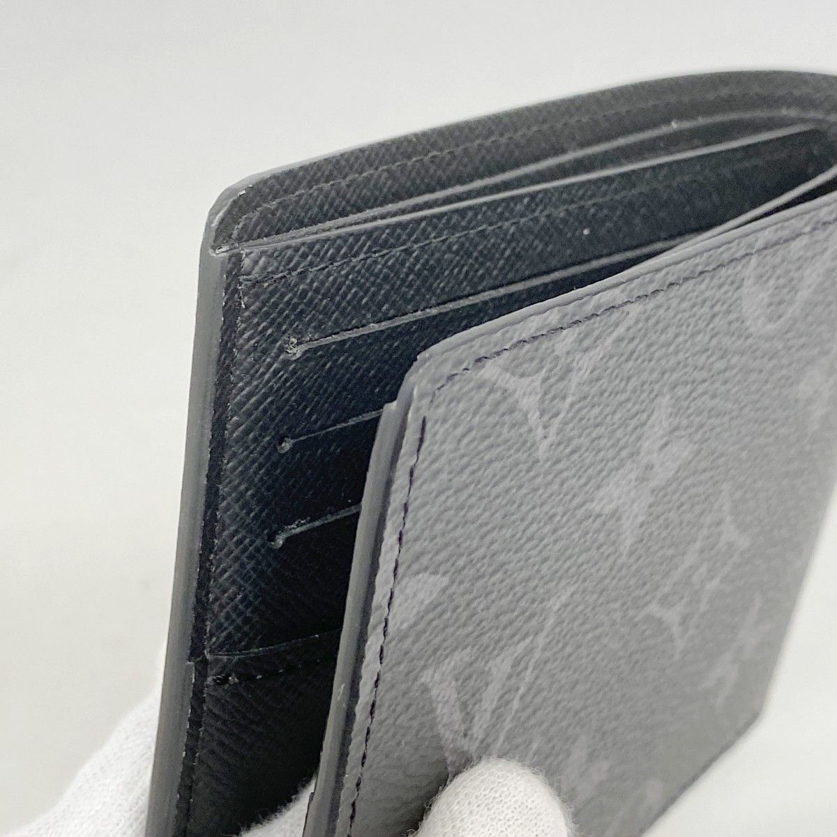 Louis Vuitton Billfold Monogram Eclipse Portefeuille Calf Black Wallet — view 5