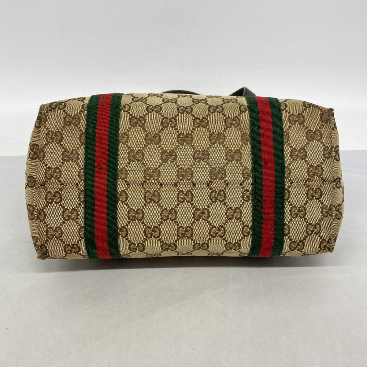 Gucci Tote GG Canvas Sherry Line Brown Champagne Gold — view 3