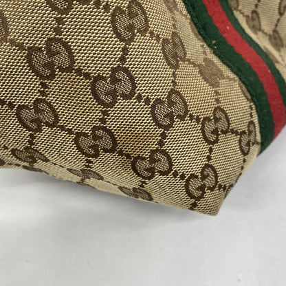 Gucci Tote GG Canvas Sherry Line Brown Champagne Gold — view 9