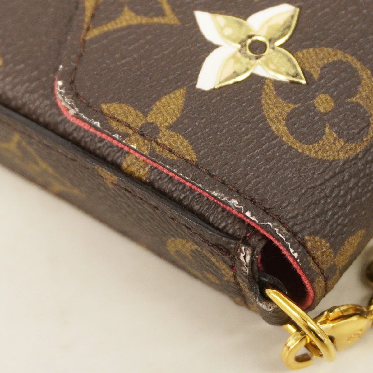 Louis Vuitton Shoulder Wallet Monogram Lovelock Pochette Felicie Brown — view 7