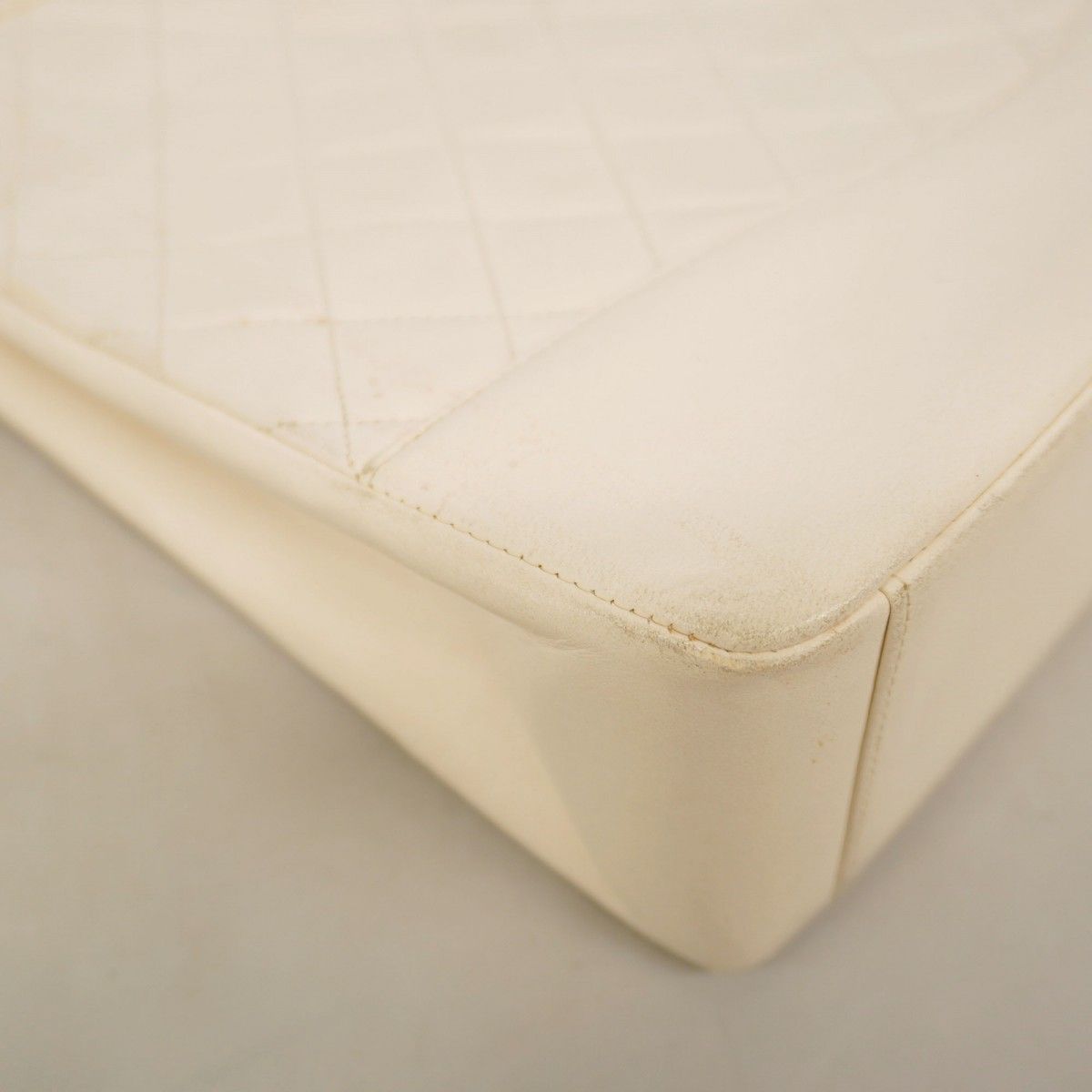 Chanel Handbag Quilted Lambskin White Gold 2-Way — view 8