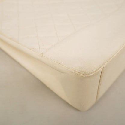 Chanel Handbag Quilted Lambskin White Gold 2-Way — view 8
