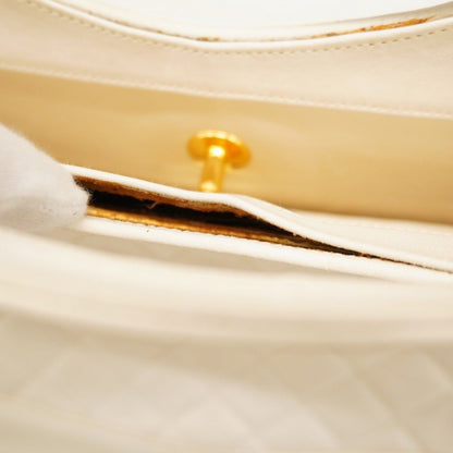Chanel Handbag Quilted Lambskin White Gold 2-Way — view 6