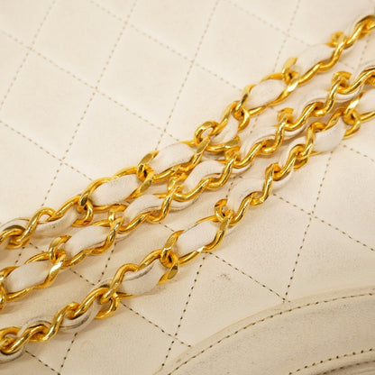 Chanel Handbag Quilted Lambskin White Gold 2-Way — view 9