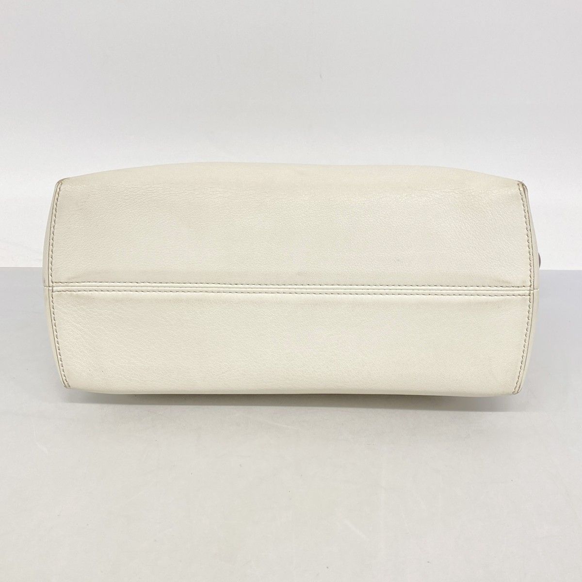 Fendi Handbag by the Way Leather Ivory Silver 2-Way — view 3