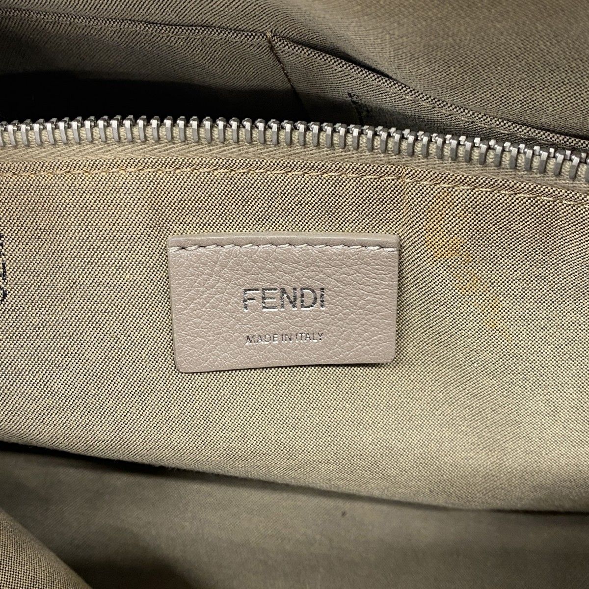 Fendi Handbag by the Way Leather Ivory Silver 2-Way — view 5