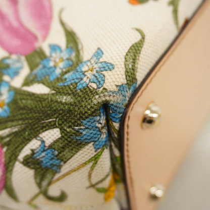 Gucci Handbag GG Blue Mus Bamboo Canvas Multicolor Champagne Gold — view 8
