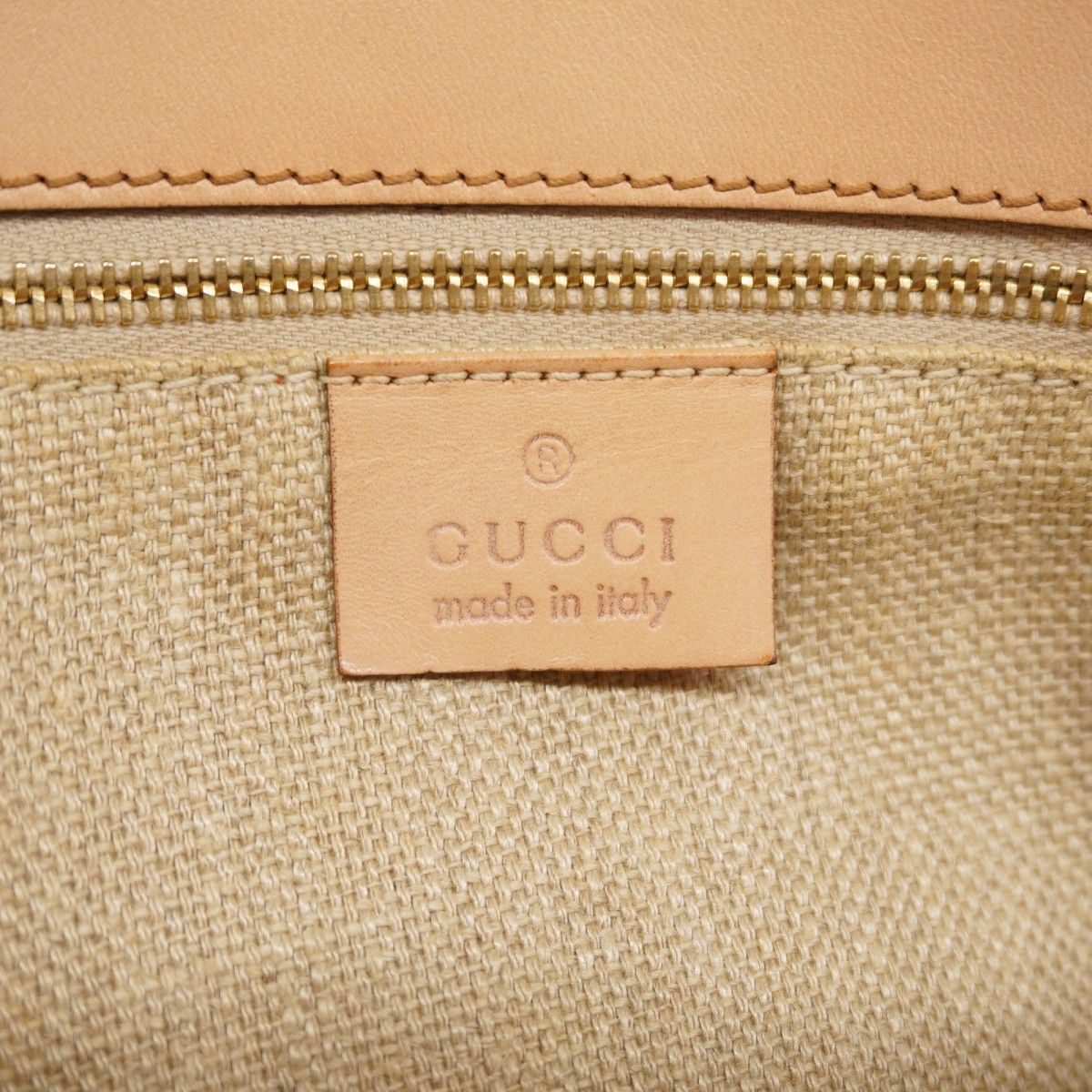 Gucci Handbag GG Blue Mus Bamboo Canvas Multicolor Champagne Gold — view 5