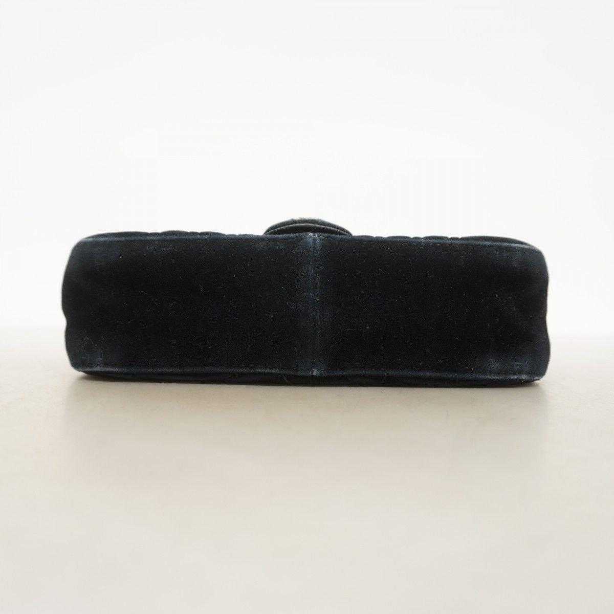 Gucci Shoulder Bag GG Marmont Suede Black Gold — view 3