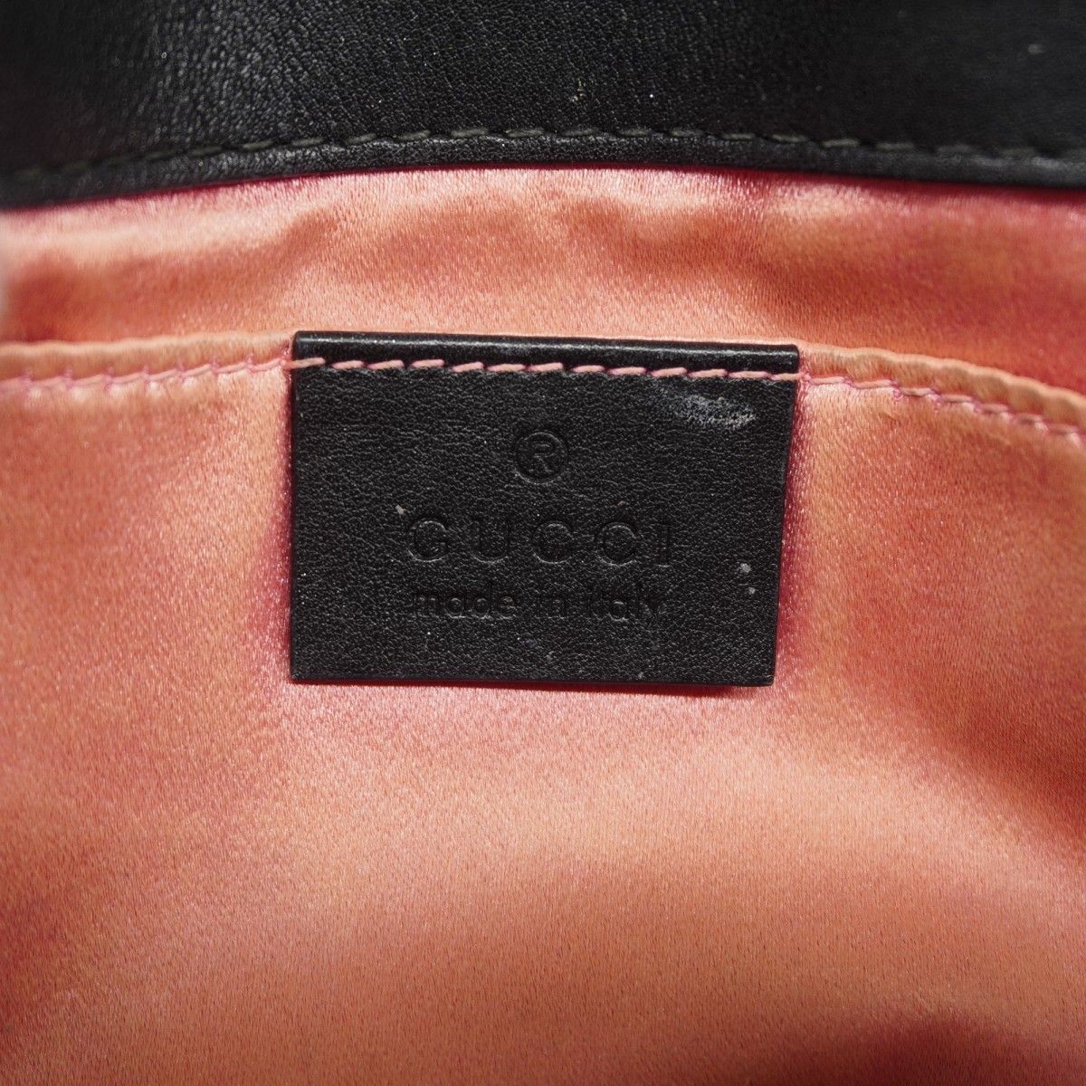Gucci Shoulder Bag GG Marmont Suede Black Gold — view 5