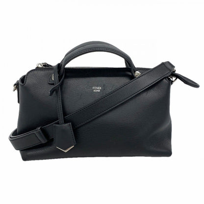 Fendi Handbag by the Way Leather Black Silver 2-Way